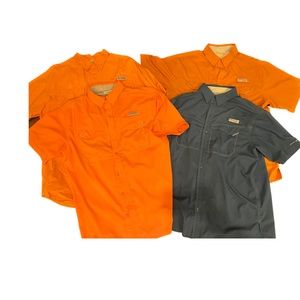 Columbia Fishing Shirts Size Medium. Selling all four together!